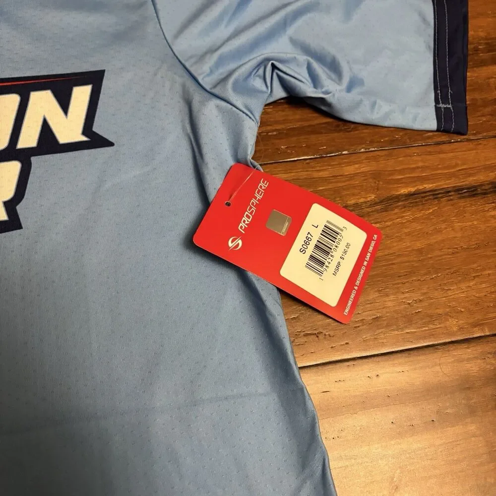 WWE Elimination Chamber Blue Jersey Toronto 25 ProSphere Mens Large NWT